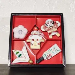 深川製磁 丸玉異人絵 箸置き揃 五客セット - メルカリ