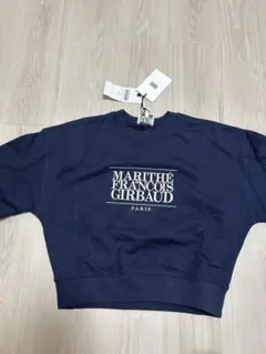 MARITHE FRANCOIS GIRBAUD ネイビー クロップドスウェット