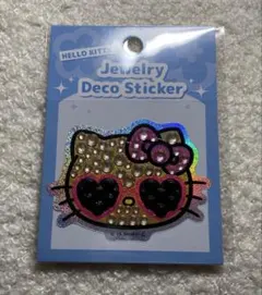 ハローキティ　ジュエリーデコステッカー　日焼けキティ