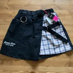 新品　JENNI love ジェニィラブ スカート ブラック チェック　スカパン