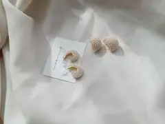 パールフープ＊カジュアル 2デザイン ピアス＆イヤリング