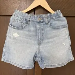 UNIQLO ライトブルー ダメージ加工 半ズボン