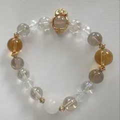 新品　未使用　九星福来　ブレスレット　水晶　フクロウ　一白水星