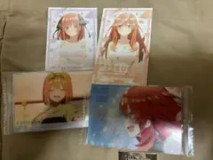 五等分の花嫁 中野二乃 五月 四葉 ステッカー ウエハースカード 4点セット