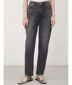 ミラオーウェン　ワイドテーパードデニムパンツ　手洗い可能