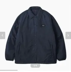 PADDED NYLON COACH JACKET (NAVY)