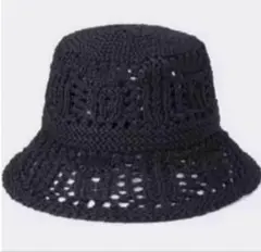GU クロシェ編みバケットハット サイズ調整アジャスター付き