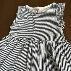 H&M ストライプ ノースリーブ ワンピース