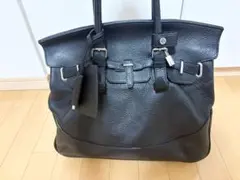 ペッレモルビダ PELLE MORBIDA 黒　ブラック　ボストンバッグ レザー