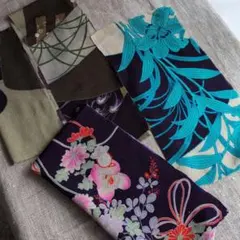 レトロ♪古布〜正絹ハギレ　リメイク　パッチワーク