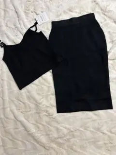 【新品タグ付】Mystradaマイストラーダ ニットセットアップ 黒　大人可愛い