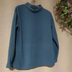 ♥【Ｌ】フリースタートルネックカットソー