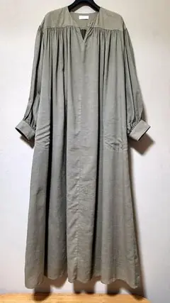 【美品】Phlannel フランネル　ロングワンピース　カーキ