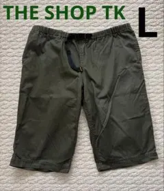 THE SHOP TK ベルト付きショートパンツ カーキのサムネイル