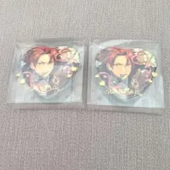 あんスタ 鬼龍紅郎 ホワイトデー ハート缶バッジ 2個セット