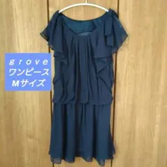 【grove】Mサイズ ネイビー ワンピースのサムネイル