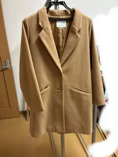 ベージュ チェスターコート　キャメル　ロングコート
