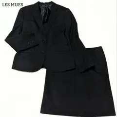 美品◎AOKI スカートスーツ セットアップ 洗える 就活 通勤 通学 3L 黒