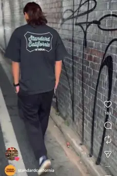STANDARD CALIFORNIA 長袖Tシャツ ブラック L - メルカリ