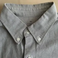 無印良品　ボタンダウンロングスリーブシャツ　グレー　XS