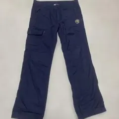 MIKIHOUSEネイビー刺繍ロゴ長ズボン