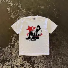 Y2K Tシャツ アートフォト 星 グラフィック ホワイト archive S