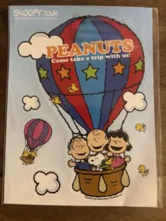 PEANUTS スヌーピー 気球 ステッカー 気球みんな