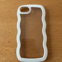 iPhone SE用透明ケース　波状デザイン