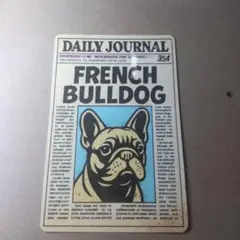 FRENCH BULLDOGオリジナルステッカー　アメリカ新聞風