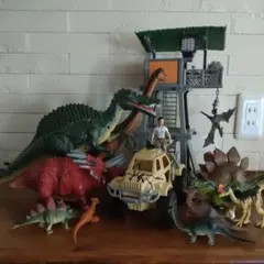 恐竜フィギア　おもちゃ　スピノサウルス　セット