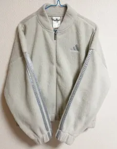 【新品未使用】adidas フリースジャケット ボンバージャケット クリーム色