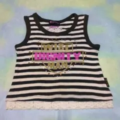 ストライプ ノースリーブタンクトップ サイズ　120サイズ［送料無料]