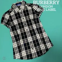 バーバリーブルーレーベル 半袖ブラウス ノバチェック