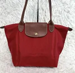 美品♡ロンシャン プリアージュ レッド トートバッグ 折り畳み