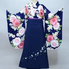 袴セット ジュニア用へ直し 135～150cm 紺地 袴色変更可 NO36036