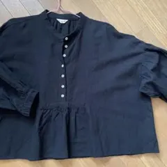 すみれ様専用です！サマンサモスモス黒 リネン 長袖シャツ