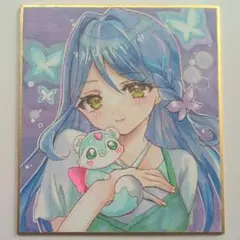 小色紙】名探偵プリキュア 帆羽くれあ 手描きイラスト - メルカリ