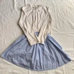 サマンサモスモス ラーゴム 120 女の子 長袖トップス スカート 上下セット