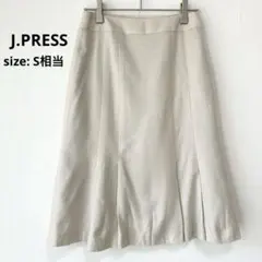 J.PRESS ジェイプレス ひざ丈スカート ウール混 ベージュ系のサムネイル