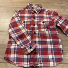 DOUBLE.B ミキハウス　チェック柄　長袖シャツ 120