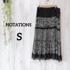 美品✨NOTATIONS フレアロングスカート Sサイズ