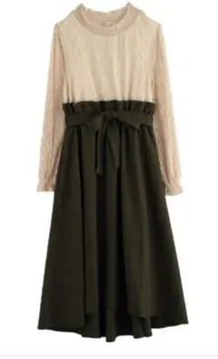 【新品タグ付き】axes femme レースドッキングワンピース　Mサイズ