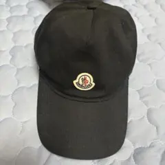 ✨超美品✨MONCLER キャップ ロゴワッペン トリコロール 浅め 黒