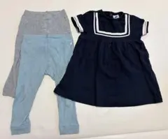 プチバトー　3点まとめ売り　ワンピース・レギンス
