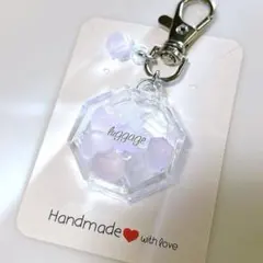 レジン★1粒触れる琥珀糖BOX ピンク系 キーホルダー キラキラ