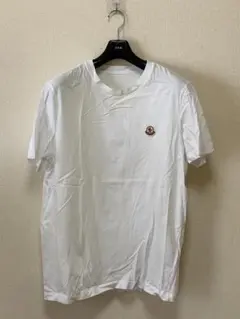 美品　MONCLER　モンクレール　半袖　メンズ 　ロゴワンポイント　ホワイト
