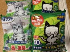 デオサンド猫砂5L2袋 ライオンお茶でニオイをとる猫砂10L2袋　手渡しも可のサムネイル