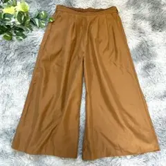 【earth music&ecology】ワイドパンツ Fサイズ キャメル