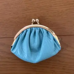水色がま口財布　最終値下げ価格