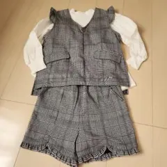 セットアップ　チェック柄 120cm プティマイン